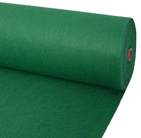 vidaXL Messeteppich Glatt Wiederverwendbar Eventteppich Hochzeitsteppich VIP-Teppich Event Läufer Teppich Hochzeitsläufer 1,2x12m Grün