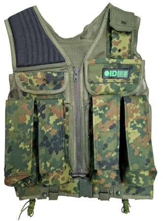 IDP Paintball Tactical Weste 9 Pods HP Magfed Flecktarn