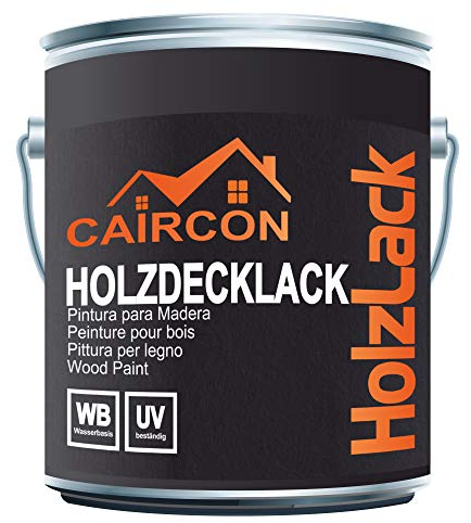 Holzfarbe Holzlack für Innen Außen Möbelfarbe Holzanstrich Anthrazitgrau - 2,5L