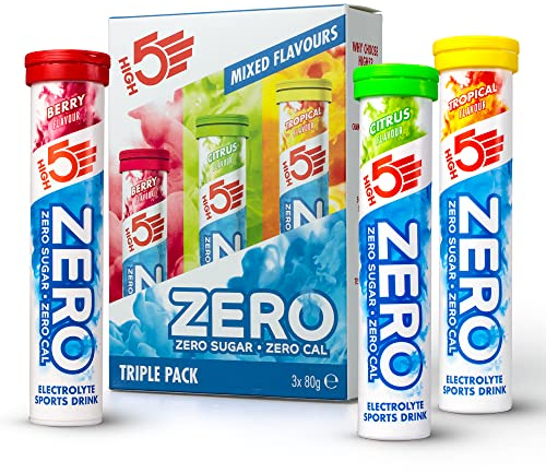 HIGH5 ZERO Electrolyte Tablet - Hydration Tablets Enhanced with Vitamin C - 0 Calories & Sugar Free - Boost Hydration, Performance & Wellness - Triple Pack, 60 Tablets (20x, Pack of 3)