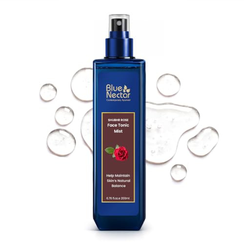Blue Nectar Pure Rose Water for Face | Gulab Jal Rose Water Spray for Face | Natural Face Toner for Glowing Skin & Pore Tightening (200 ml)