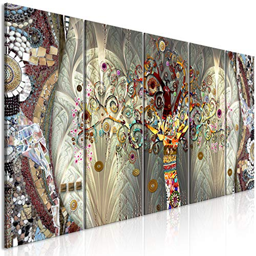 murando - Akustikbild Gustav Klimt Baum des Lebens 200x80 cm 5 tlg Bilder Akustikschaum Schallschutz Kunst Akustikpaneele Wandpaneele Schalldämmung Wandbild Schallabsorber Abstrakt l-A-0032-b-m