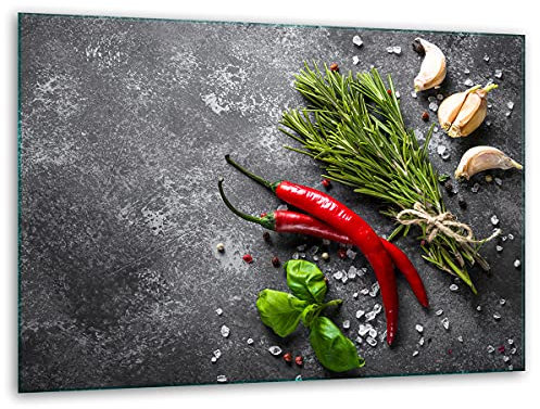 TMK ArtDeko – Schneidebrett Glas – Glasschneidebrett für die Küche 40x30 cm – Robust, Hygienisch & Rutschfest – Glas Schneidebrett – Zusätzliche Arbeitsfläche – Vielseitige Nutzung