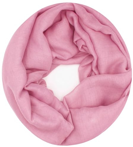 Glamexx24 Glitzer Schal edler leichter Unifarbener Loop Schlauchschal Rundschal