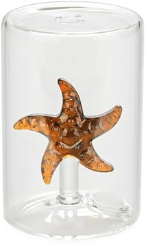 Balvi Salière Starfish Couleur Amber avec étoile de mer Borosilicate