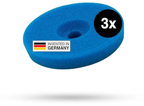 Liquid Elements – Centriforce V2 Polierpads 125mm – Polierschwamm mit speziell entwickelter Fräsung für optimierte Ergebnisse – Auto Polieraufsatz für Poliermaschinen (Blau|Super Heavy Cut | 3 Stück)