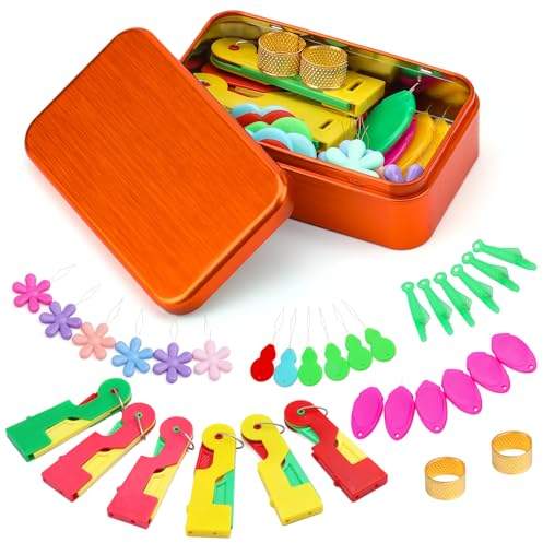 MASPHY 33 Stück Nadeleinfädler, Nadel Einfädler, Kunststoff Nähnadeln Einfädler, Automatischer Einfädler Nadel, Einfädelhilfe für Nähnadeln Einfädler für Nähmaschinen, Nadeln Einfädler Set für Handnäh