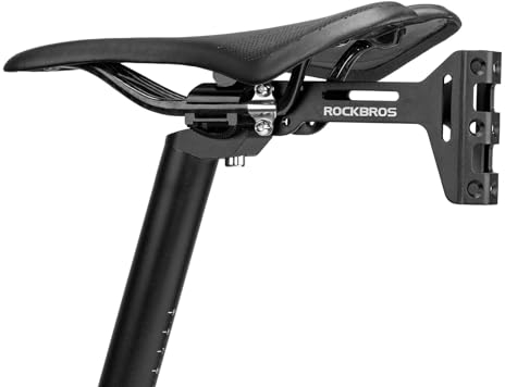 ROCKBROS Bike Bottle Holder Adapter, Bottle Cage Mount Adapter for 2 Water Bottles Adjustable Aluminum Alloy Seat Post Bottle Shelf Adapter for Road Bikes MTB Kids Bike Fits Bike Accessories