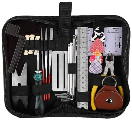 POFET Kit de reparación de Guitarra Kit de Cuidado de Guitarra Kit de Cuidado de Instrumentos Musicales para Guitarra bajo Ukelele mandolina