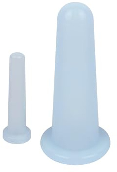 Juego de 2 ventosas faciales, juego de ventosas de silicona, ventosas de masaje para cara, cuerpo, ojos, antienvejecimiento, cuidado facial (azul)