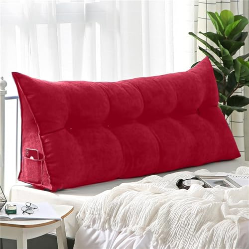 QUINTO A,80 * 50 * 20cm, Rückenkissen, Lesekissen für Bett und Couch, Rückenlehnenkopfteil, dreieckiges Sofakissen, Buchkissen, Wandkissen für Bett
