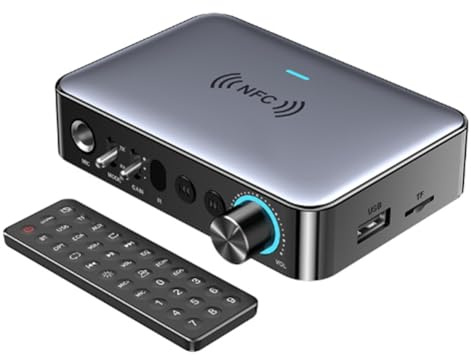 Yuattory Ricevitore Audio Bluetooth Trasmettitore NFC AUX U-Disk TF 6.5 Microfono Coassiale Ottico Decodifica HiFi Adattatore Senza Fili B