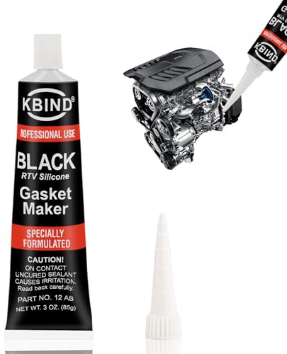 PAYFULLY Hochtemperatur Silikon Dichtmasse, Schwarz Dichtmasse Motor, Motordichtmasse Motor Dichtmasse für die Reparatur Kfz-Motorradmaschinen - 85g