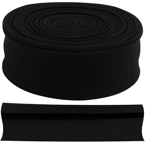 AERZETIX - C77477 - Band, Schrägband, gefaltet Naht 4.5 Meter x 25 mm - 20% Baumwolle und 80% Polyester - Farbe Schwarz