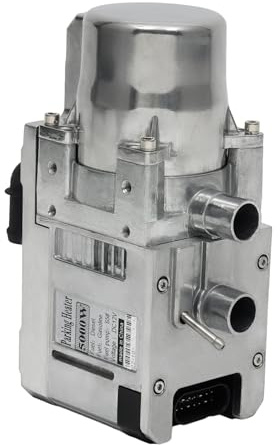 Kit riscaldatore acqua diesel, tipo di riscaldamento acqua 12V 5KW di riscaldatore da parcheggio per auto con telecomando per telefono, grande riscaldatore acqua diesel in metallo per camper, camper