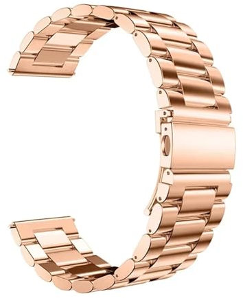 Cinturino for orologio in acciaio inossidabile 20mm 22mm Cinturino for orologio di ricambio in metallo a sgancio rapido adatto for cinturino universale for orologio intelligente al quarzo(Rose gold 02
