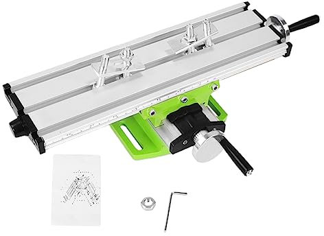 Tofficu Multifunctional Workbench Mini Machines Drilling Slide Table Cross Table Vise Machine for Tool Working Platform Hand Drill Support and Miniature Bench Drill Function