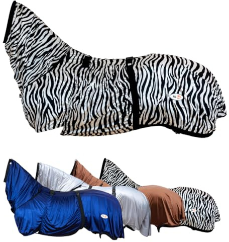RL24 - Ekzemerdecke mit Halsteil & Bauchlatz – Schwarz/Weiß – 155cm