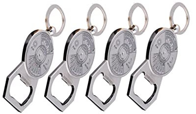 CIYODO 4pièces Porte-clés Pratique Avec Ouvre-bouteille Cadeau Pour Hommes Et Femmes Clé Décorative Unique