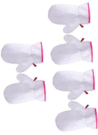 HAMPPLIES 6pcs Cleaning Gloves Superfine Fiber White Housework Gloves