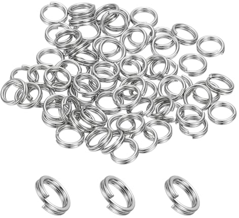 PATIKIL Anello Aperto Rotondo, 60 Pz Anellini Aperti 4 mm con Doppio Giro Cerchietti Metallici per Portachiavi Creazione Gioielli Fai Da Te Accessori Decorazioni Pendenti, Argento