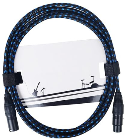 BESPORTBLE 3M Xlr Kabel Poliges Mikrofonkabel mit Xlr Stecker Buchse Rauschunterdrückung für Gitarre Bass und Lautsprecher Stilvolle Farben Flexible Nutzung