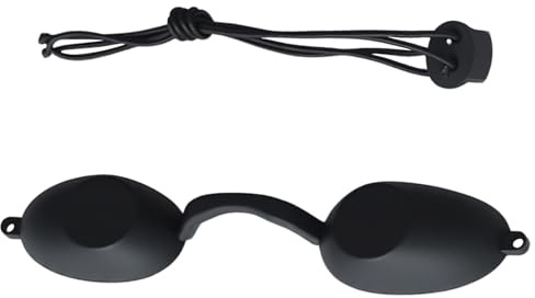 wilcractk Solarium Brille aus Silikon, Verstärkte UV Schutzbrille für Solarium & Rotlichtlampen, Schwarz, Weiches Material, Wiederverwendbar, Optimaler Augenschutz bei Haarentfernung