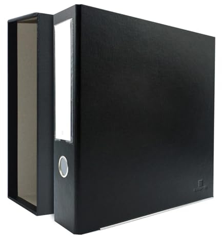 3-Ring Premium Binder & Slip Case Combo - Black, 3 Spine Width, 525 Sheet Capacity, 2 D-Rings, Linen-Textured Covers, Steel Reinforced Edges by Bindertek