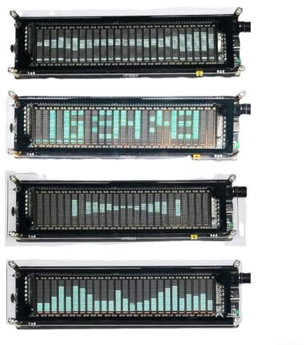 VFD2515 VFD Music Visualizer VU Meter, Voice Control Audio Level Display, USB Typ-C und DC 5-12V Eingang