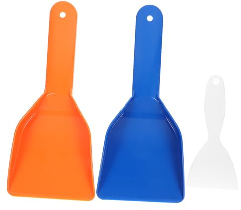 Lurrose 3pezzi Palette da Neve in Pp Raschietto Ghiaccio Multiuso Paletta per Auto e Frigorifero Superficie Liscia Resistente e Leggera