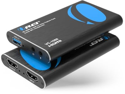 HDMI Video Capture Card, HDMI to USB 3.0 Capture Card in Full 1080p Recording for Streaming Work with Camera/Xbox/PS4/PS5/PC/Nintendo/Gaming Consoles with OBS