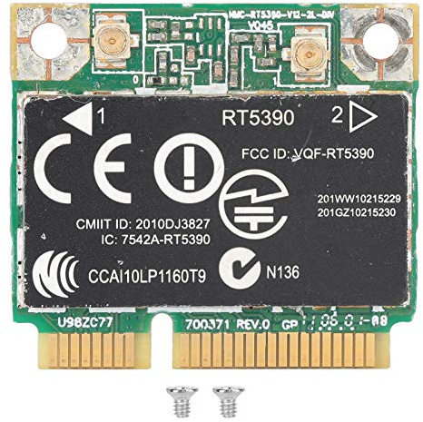 Heayzoki Adaptador WiFi de Tarjeta de Red inalámbrica para computadora HP RT5390 SPS 630703001 Mini PCIE 802.11N, Interfaz Half Mini PCI-E, con Buen Rendimiento