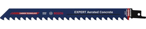 Bosch Professional 1x Expert ‘Aerated Concrete’ S 1141 HM Säbelsägeblatt (für Porenbeton, Länge 225 mm, Zubehör Säbelsäge)