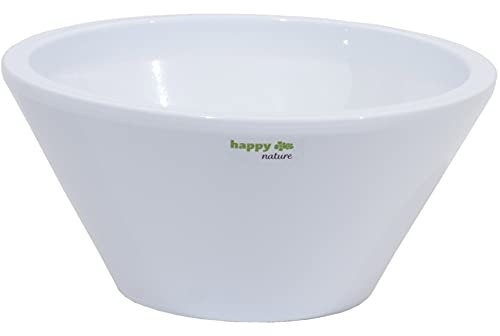 happy nature Keramik Schale Capri weiß Ø 22 cm H 10,5 cm sukkulente Kakteen