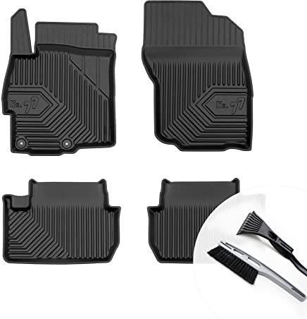 moto-MOLTICO Gummimatten Auto, 4-teiliges Set, Allwetter Gummi Fußmatten mit Rand, Antirutsch & Wasserfest Autoteppiche - passend für Mitsubishi Lancer VIII 2007-2016
