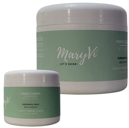 MaryVi ANTICELLULITE FANGO Drenante Detox Carbone Vegetale COMPLETO DI PANTALONI IN CARTENE 500ML