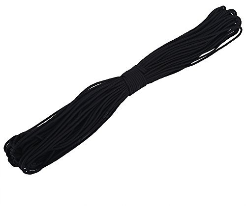 Srliya Outdoor Paracord, 2 Mm Durchmesser, 1 Strang Kern, Multifunktions-Paracord Camping, Klettern, Bindeseil (Schwarz)