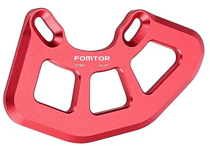 FOMTOR Kettenführung, Fahrrad Kettenschutz für 22-40T Kette Zahnschutz, ISCG 05 Vorne Chain Guide Aluminiumlegierung 7075 für Rennrad Mountainbike Kette Zubehör (Rot)