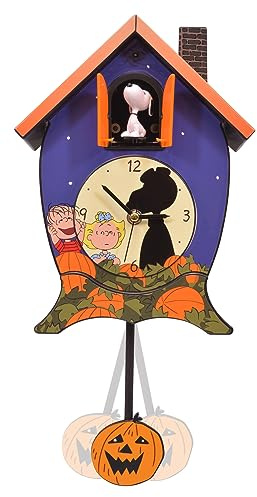Mark Feldstein, Peanuts Gang It's The Great Pumpkin Halloween Sound Cuckoo Clock, 17 Inch