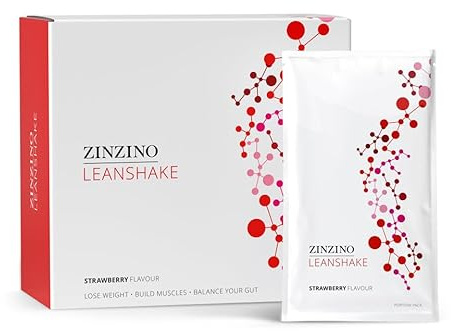 ZinZino LeanShake Mahlzeitenersatz mit Protein & Ballaststoffen, Erdbeere