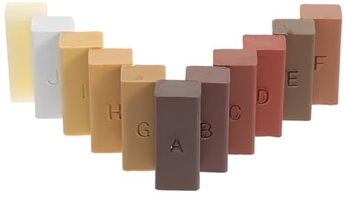 Beavorty 1set Laminate Floor Scratch Repair Wax Kit Colors for Wood Floor Furniture and Countertop Damage Quick Melt and Fill for Cracks and Scratches