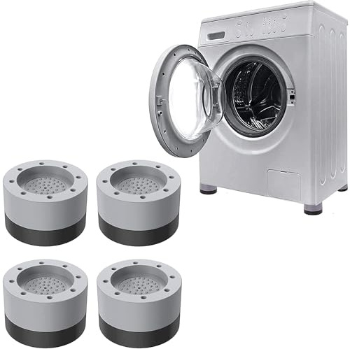 Hagmoo 4PCS Vibration damper, washing machine foot pad, washing machine vibration damper, anti-vibration mat, washing machine feet for washing machine and dryer