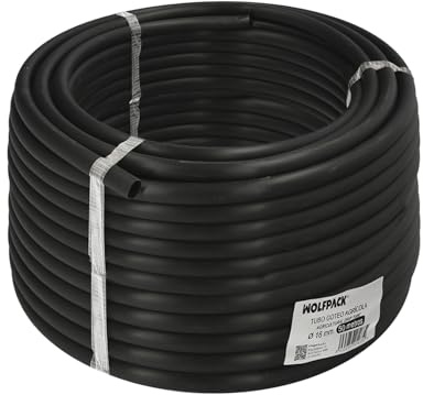 SATURNIA Tuyau d'arrosage goutte à goutte Ø 16 mm. Épaisseur tube 1,2 mm. Utilisation agricole 50 mètres