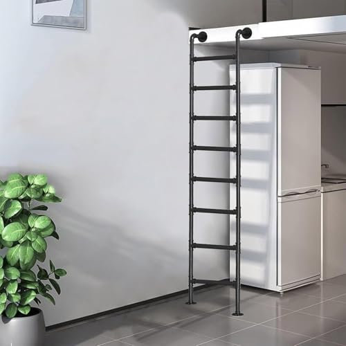 Échelle murale robuste pour maison, grenier, cave, fenêtre, puits, échelle de sortie, échelle de lit double, échelle de lit en métal, pour maison, dortoir, capacité de 150 kg