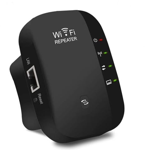 CRST WiFi Extender Booster WiFi Extender with Ethernet Port, 300Mbps WiFi Booster Range Extender, 300Mbps 2.4GHz Internet Booster with WPS, WR03-BK-PQ6