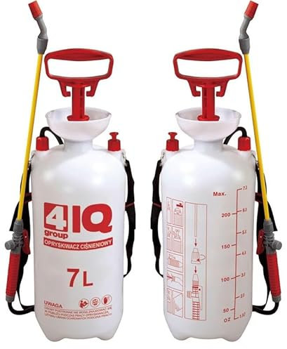 7L Pressure Sprayer with Pump Action, Adjustable Nozzle, Shoulder Strap, Garden and Outdoor Use