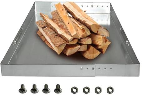 Fireplace Bowl - Adjustable Ember Rack with Screw Kit | Durable Iron Catcher Pan for Indoor Cookers, Metal Flame Ash Collector Plate, Base Base Insert Tool for Fire Pit or