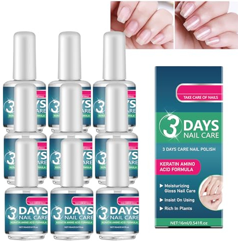 3-Tage-Nagelpflegeöl, Keratin-Aminosäure-Formel, Nährt Und Schützt Die Nägel, Schnelltrocknend, Feuchtigkeitsspendend Und Glänzend, Tägliche Nagelpflege, Geeignet Für Zehen Und Finger (9pcs)