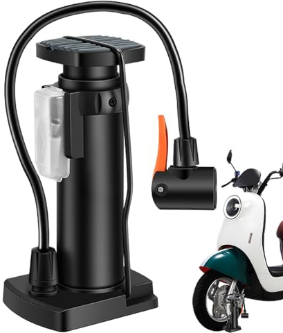 Pompa Ad Aria Bici A Piedi - 140 PSI Inflatore Pneumatico Portatile Per Biciclette Da Strada Moto, Automobili, Biciclette Elettriche, Attrezzature Sportive, armati, Viaggi All'aperto, Campeggio