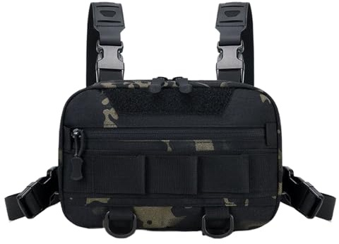 Genérico Bolso Pechero Hombre | Bolsa de Impermeable de Gran Capacidad para Hombres - Ligera Mochila para Gadgets y Gafas de Sol con Organización